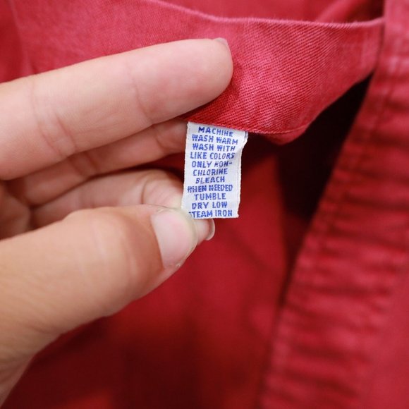 Ralph Lauren Embroidered Pony Button Up Shirt XL Mens Red Long Sleeve - Picture 6 of 8